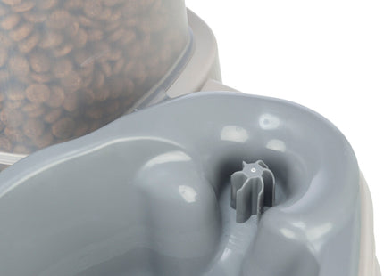 Praktischer Futter- und Wasserspender in Grau für Haustiere von Trixie