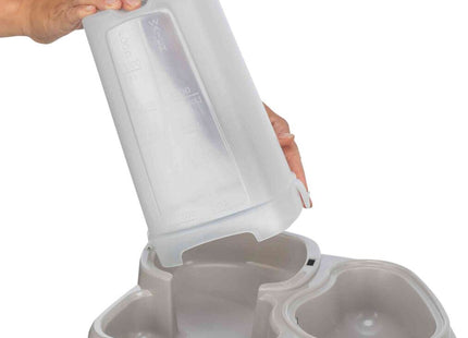 Praktischer Futter- und Wasserspender in Grau für Haustiere von Trixie