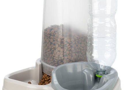 Praktischer Futter- und Wasserspender in Grau für Haustiere von Trixie