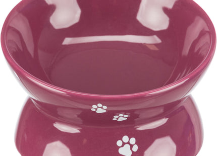 Erhöhter Keramiknapf in Beere für stilvolles Fressen