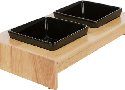 Keramikholz-Schalen-Set in Schwarz von Trixie für stilvolles Füttern