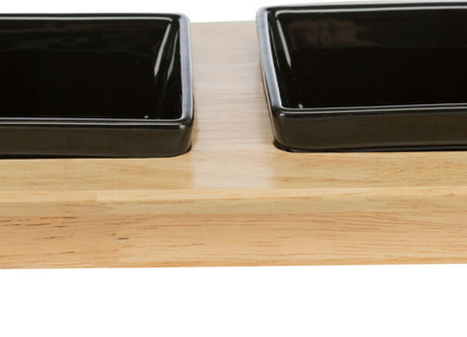 Keramikholz-Schalen-Set in Schwarz von Trixie für stilvolles Füttern