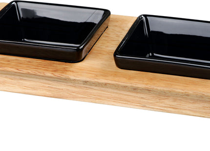 Keramikholz-Schalen-Set in Schwarz von Trixie für stilvolles Füttern