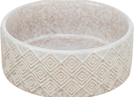 Keramik-Bambus Napfset in Weiss und Hellbraun von Trixie