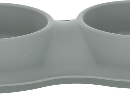 Praktisches Napf-Set in Grau aus Silikon und Edelstahl von Trixie