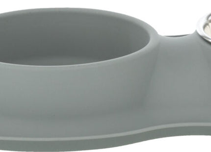 Praktisches Napf-Set in Grau aus Silikon und Edelstahl von Trixie