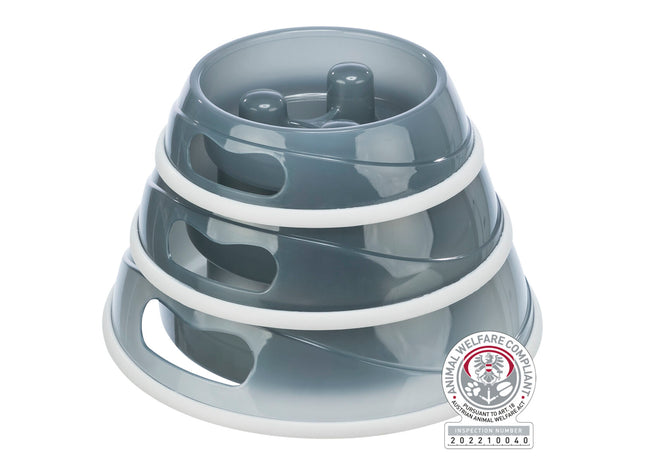 Trixie Slow Feed Napf - Hochwertiger Futternapf zur Förderung langsameren Fressens für Haustiere