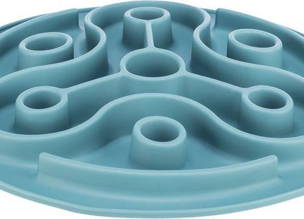 Blau gestreifte Slow Feeding Matte für Haustiere von Trixie