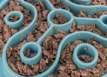 Blau gestreifte Slow Feeding Matte für Haustiere von Trixie