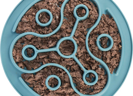 Blau gestreifte Slow Feeding Matte für Haustiere von Trixie