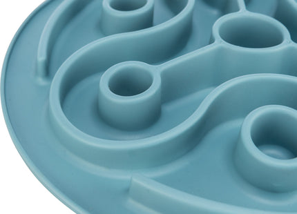 Blau gestreifte Slow Feeding Matte für Haustiere von Trixie