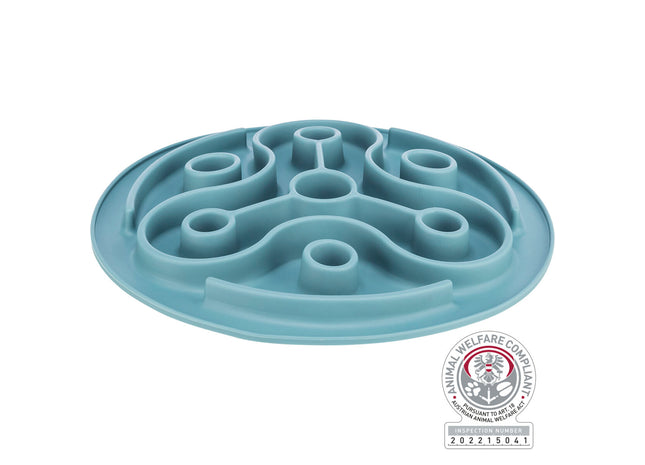 Blau gestreifte Slow Feeding Matte für Haustiere von Trixie