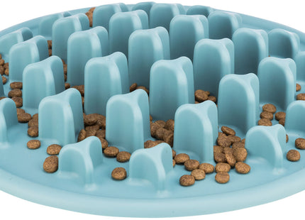 Blauer Slow Feeding Napf für Haustiere mit rutschfester Oberfläche