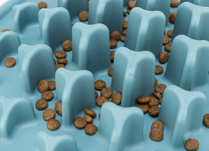 Blauer Slow Feeding Napf für Haustiere mit rutschfester Oberfläche