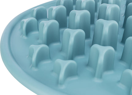 Blauer Slow Feeding Napf für Haustiere mit rutschfester Oberfläche