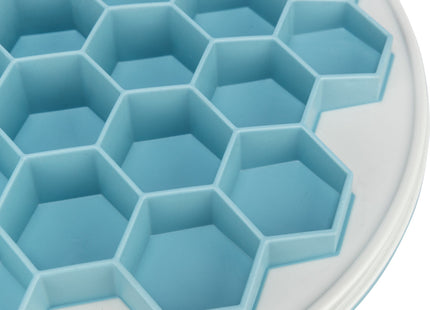 Langsames Fressen: Graue Kunststoff-Futterplatte von Trixie mit Bienenwaben-Design