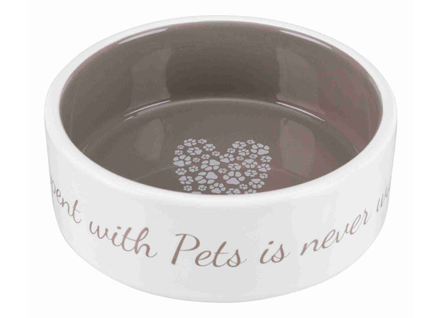 Keramiknapf in Cremetaupe für stilvolles Fressen deines Haustiers