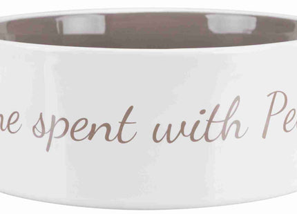 Keramiknapf in Cremetaupe für stilvolles Fressen deines Haustiers