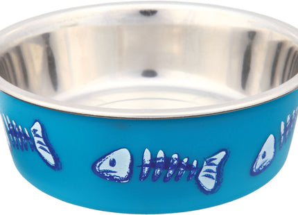 Trixie Edelstahlnapf für Katzen mit Kunststoffmantel, ø12 cm