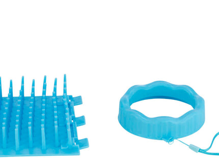 Praktischer blauer Pfotenreiniger aus Silikon für saubere Hundepfoten