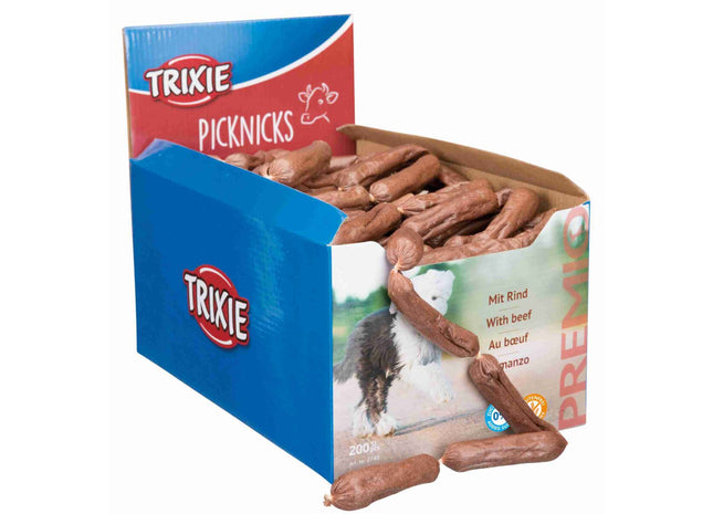 Trixie PREMIO Picknicks Würstchenkette Rind 8 cm 200 Stk
