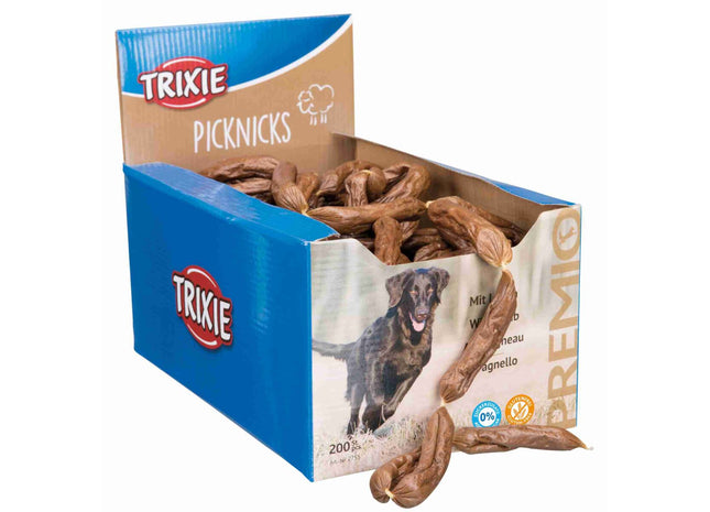 Trixie PREMIO Picknicks Würstchenkette Lamm 8 cm 200 Stk