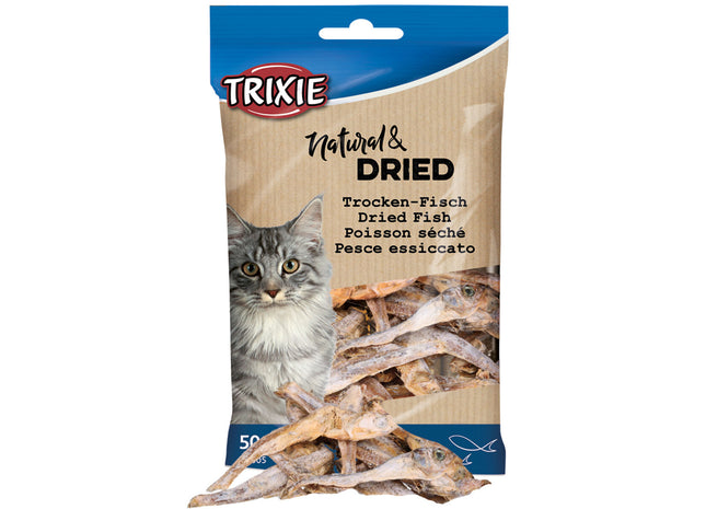Trixie Trockenfisch für Katzen, 50 g - hochwertiges Katzenfutter für gesunde Ernährung