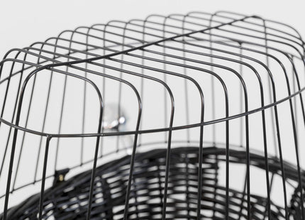 Schwarzer Fahrradkorb von Trixie mit Gitter für sicheren Transport