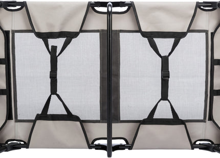 Bequeme Hundeliege in Beige und Schwarz für entspannte Ruhephasen