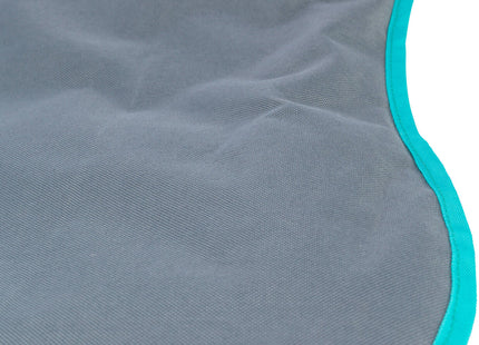 Bequemes Campingbett für Hunde in Dunkelgrau-Petrol