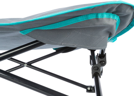 Bequemes Campingbett für Hunde in Dunkelgrau-Petrol