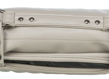 Stilvolle Reisedecke in Hellgrau mit Kunstlederbesatz von Trixie