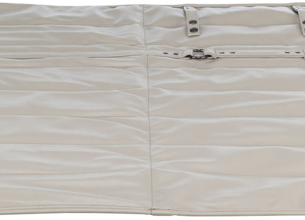 Stilvolle Reisedecke in Hellgrau mit Kunstlederbesatz von Trixie