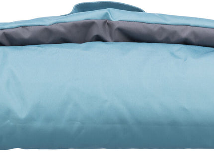 Gemütliche Reisedecke in Eisblaugrau für unterwegs