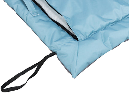 Gemütliche Reisedecke in Eisblaugrau für unterwegs