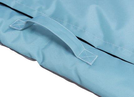 Gemütliche Reisedecke in Eisblaugrau für unterwegs