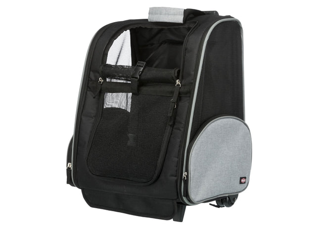 Praktischer schwarzer Nylon-Trolley von Trixie für unterwegs