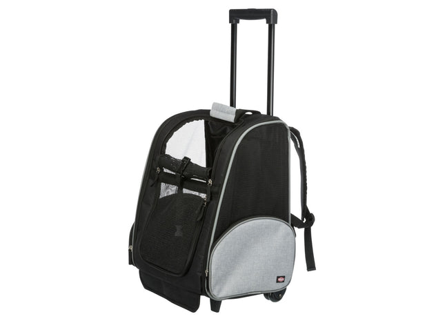 Praktischer schwarzer Nylon-Trolley von Trixie für unterwegs