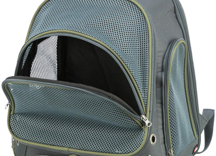 Modischer grau-blauer Trixie Rucksack Lyla für unterwegs