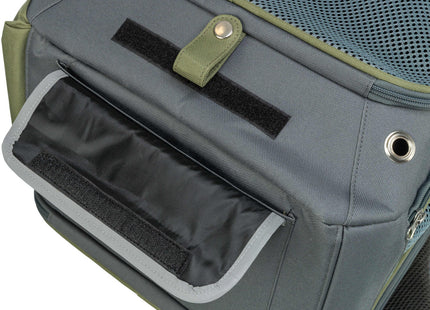 Modischer grau-blauer Trixie Rucksack Lyla für unterwegs