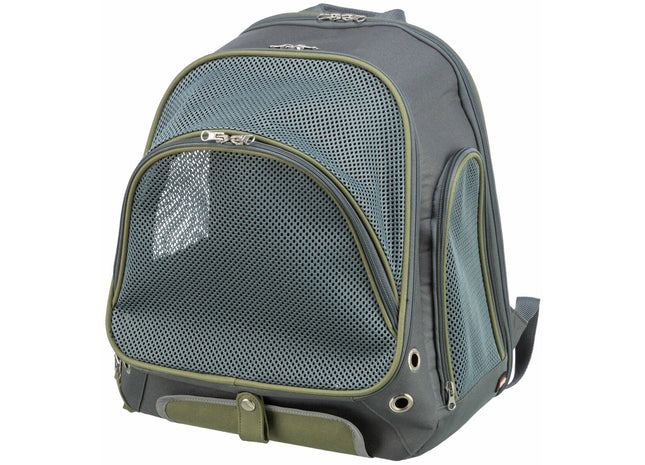 Modischer grau-blauer Trixie Rucksack Lyla für unterwegs