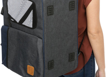Praktischer 2-in-1 Rucksack und Tasche in Graublau von Trixie