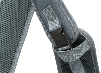 Praktische Trixie Fronttasche in Hellgrau und Hellblau für unterwegs