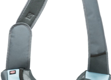 Praktische Trixie Fronttasche in Hellgrau und Hellblau für unterwegs