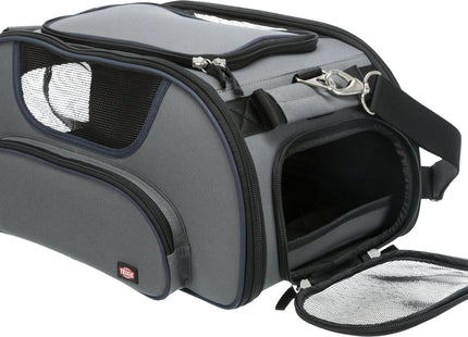 Stylische Trixie Airline-Tasche in Graublau mit Flügel-Design