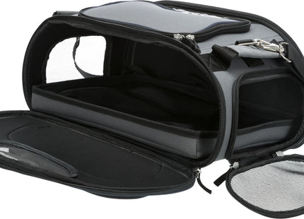 Stylische Trixie Airline-Tasche in Graublau mit Flügel-Design