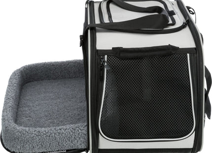 Praktische Trixie Transport- und Wohnetasche Valery in Schwarzgrau