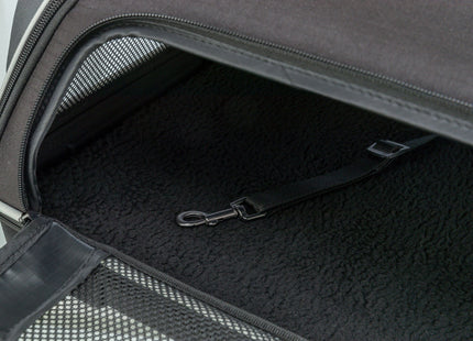 Schwarze und graue Trixie Airline-Tasche für stressfreies Boarding
