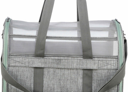 Moderne Trixie-Tasche in Grau-Mint, perfekt für unterwegs