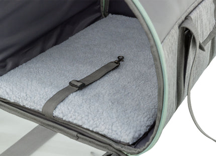 Moderne Trixie-Tasche in Grau-Mint, perfekt für unterwegs